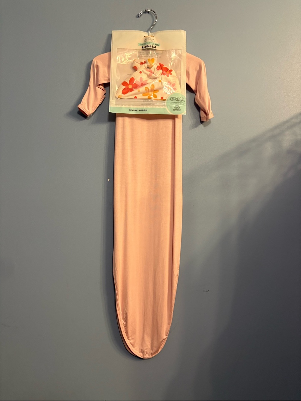 Heavenly Pink Knotted Gown: Gown & Hat